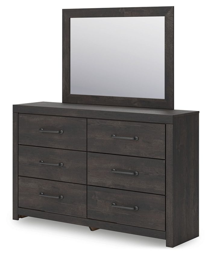 Hollivern - Dark Gray - Dresser And Mirror - Image 2