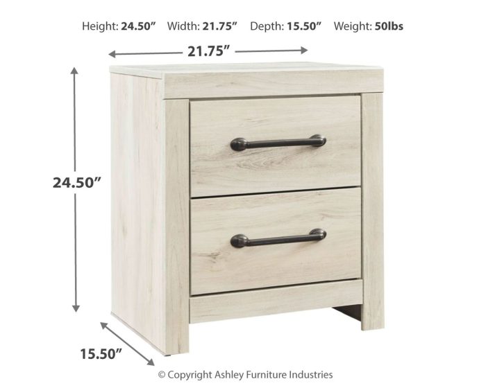 Cambeck - Whitewash - Two Drawer Night Stand - Image 4