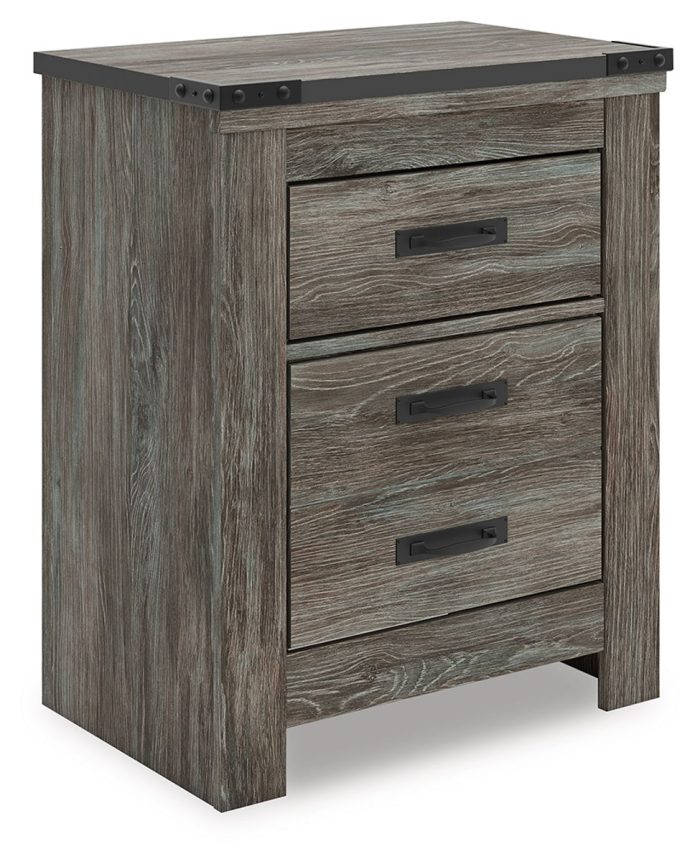 Frandern - Gray - Two Drawer Night Stand