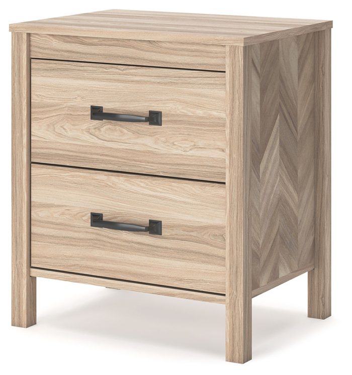 Battelle - Tan - Two Drawer Night Stand - Image 2