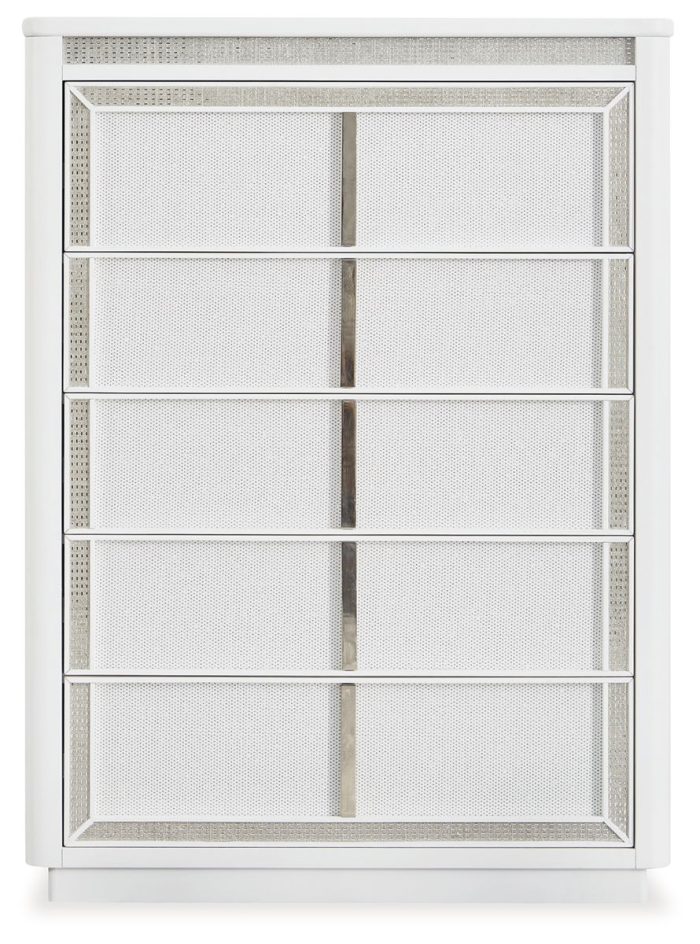 Chalanna - White - Five Drawer Chest - Image 2