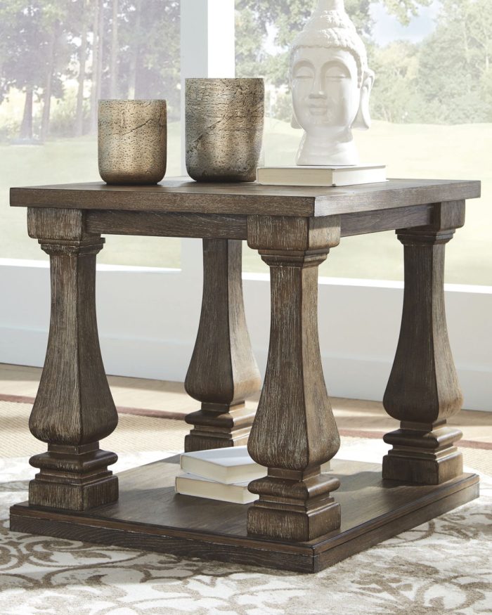 Johnelle - Gray - Rectangular End Table - Image 4