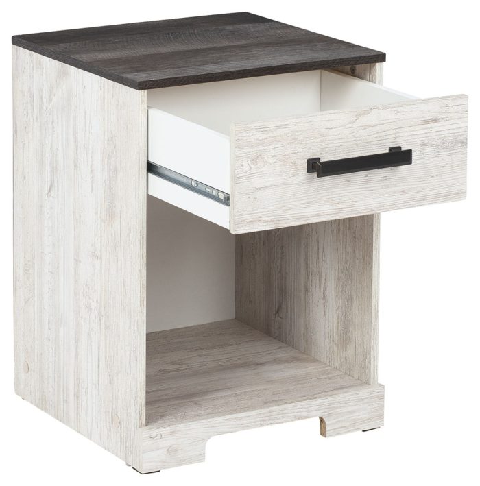 Shawburn - Whitewash / Charcoal Gray - One Drawer Night Stand - Image 2