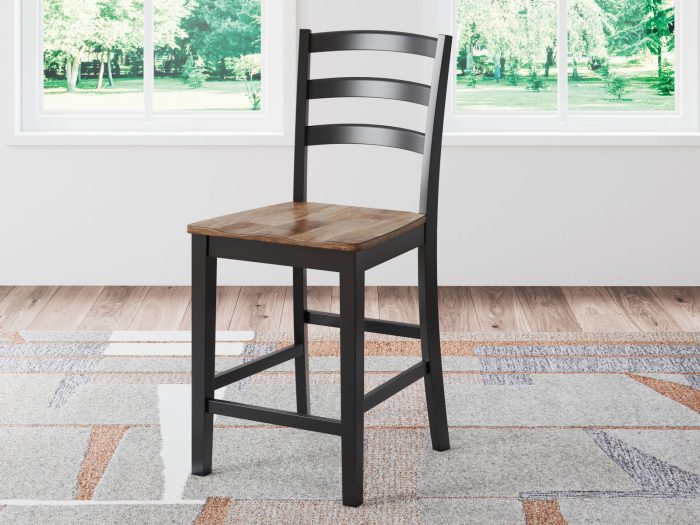 Wildenauer - Brown / Black - Barstool (Set of 2) - Image 2