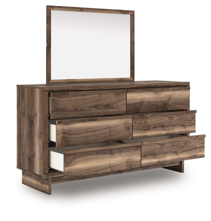 Chirason - Brown - Six Drawer Dresser And Mirror - Image 4