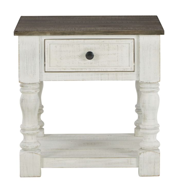 Havalance - White / Gray - Square End Table - Image 4