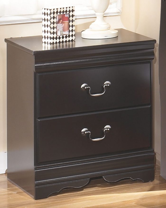 Huey Vineyard - Black - Two Drawer Night Stand - Image 4