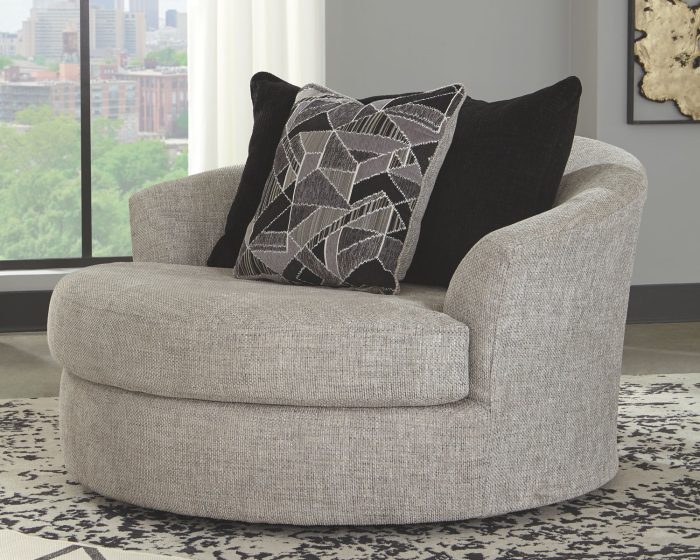 Megginson - Storm - Oversized Round Swivel Chair - Image 3