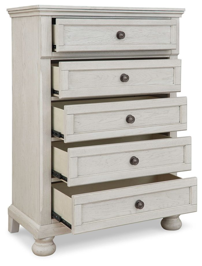 Robbinsdale - Antique White - Five Drawer Chest - Youth - Image 4