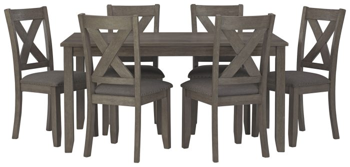 Caitbrook - Gray - RECT DRM Table Set (Set of 7) - Image 3