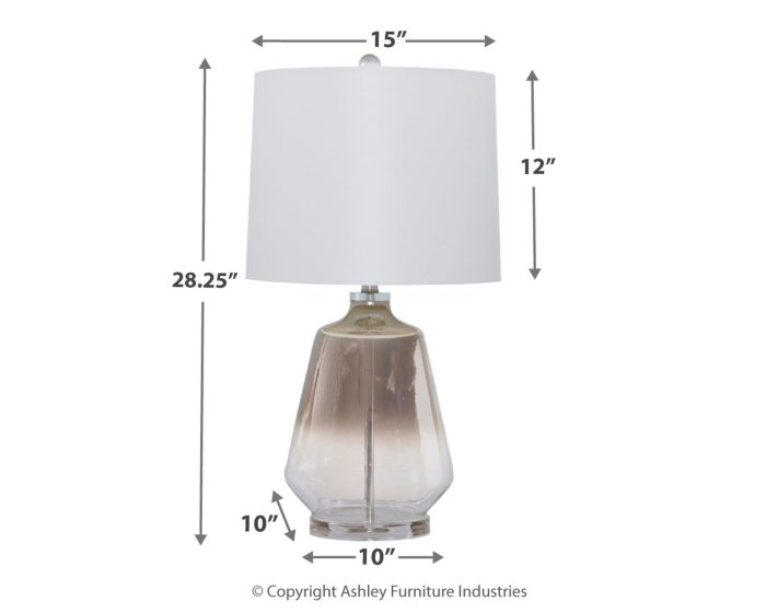 Jaslyn - Pearl Silver Finish - Glass Table Lamp - Image 2