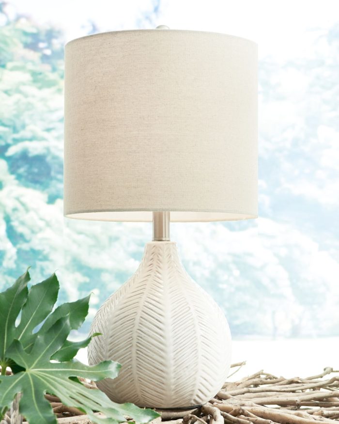 Rainermen - Off White - Ceramic Table Lamp - Image 2