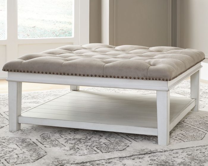 Kanwyn - Whitewash - Uph Ottoman Cocktail Table - Image 3