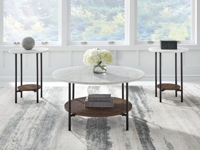 Wrenwich - Brown / Black / White - Occasional Table Set (Set of 3) - Image 2