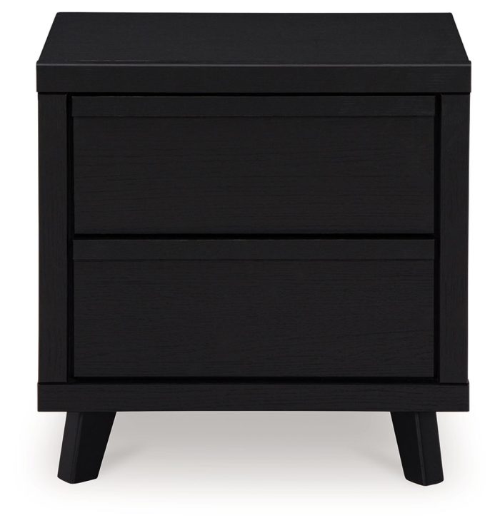 Danziar - Black - Two Drawer Night Stand - Image 3