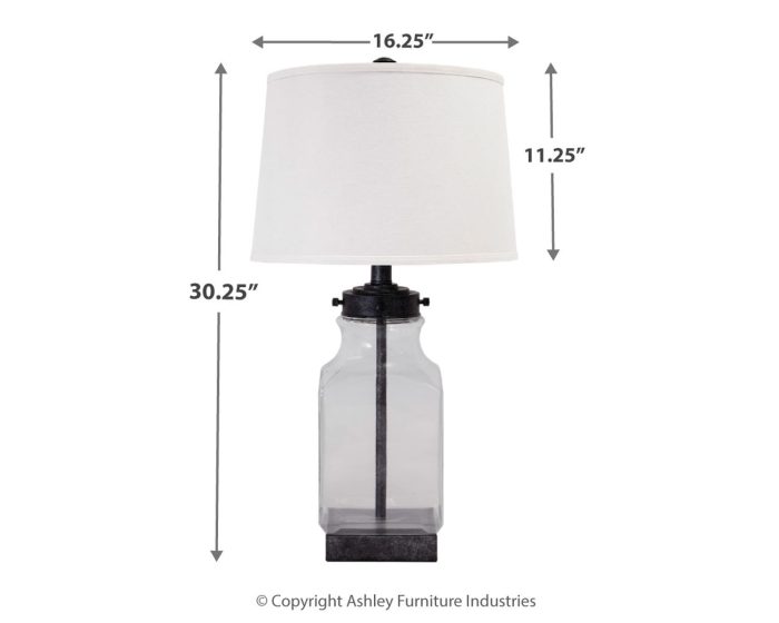 Sharolyn - Transparent / Silver Finish - Glass Table Lamp - Image 2