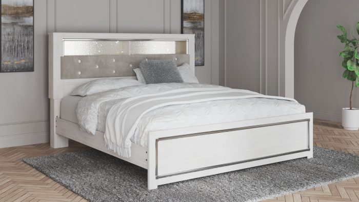 Altyra - White - King Bookcase Panel Bed - Image 3