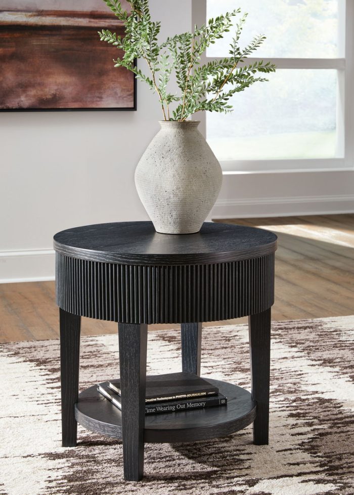 Marstream - Black - Round End Table - Image 4