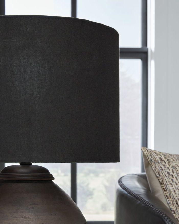 Naareman - Metallic Black - Terracotta Table Lamp - Image 2