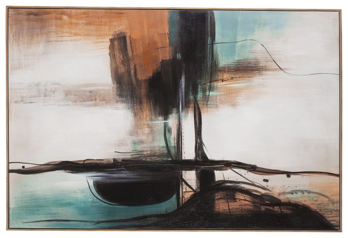 Brunonia - Teal / Orange / Black - Wall Art - Image 2