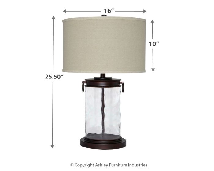 Tailynn - Clear / Bronze Finish - Glass Table Lamp - Image 2