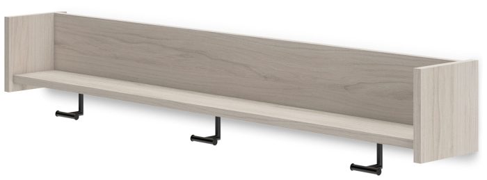 Socalle - Light Natural - Wall Mounted Coat Rack w/Shelf - Image 2