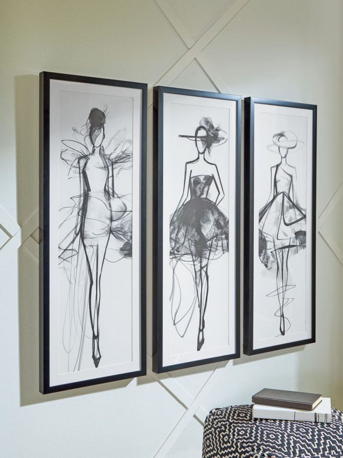 Mckerrick - Black / White - Wall Art Set (Set of 3) - Image 4