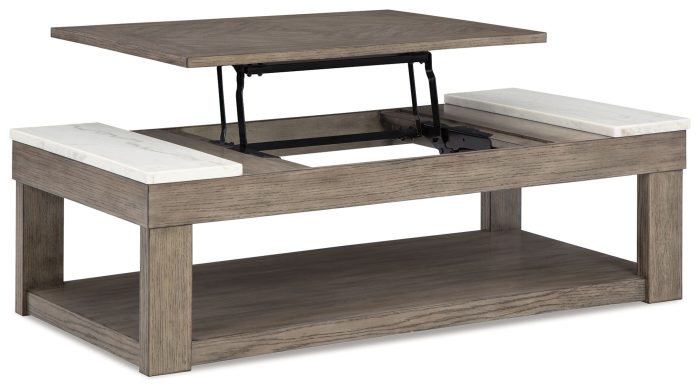 Loyaska - Grayish Brown / White - Lift Top Cocktail Table - Image 4