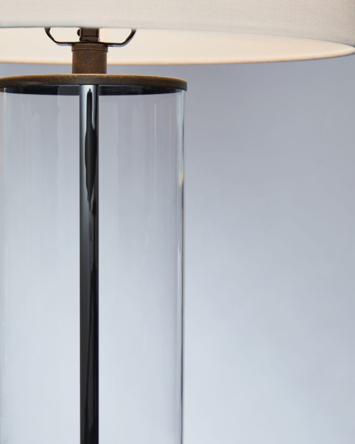 Wilmburgh - Clear / Bronze Finish - Glass Table Lamp (Set of 2) - Image 4