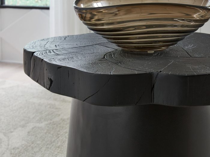 Wimbell - Black - Round End Table - Image 2