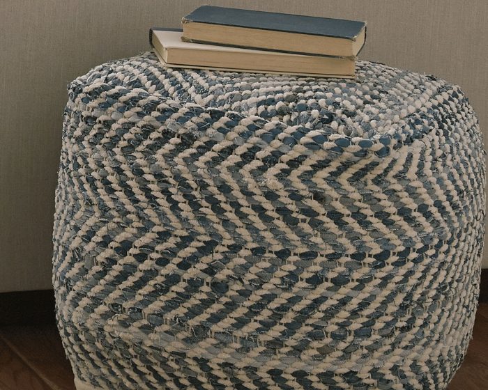 Chevron - Blue - Pouf - Image 3