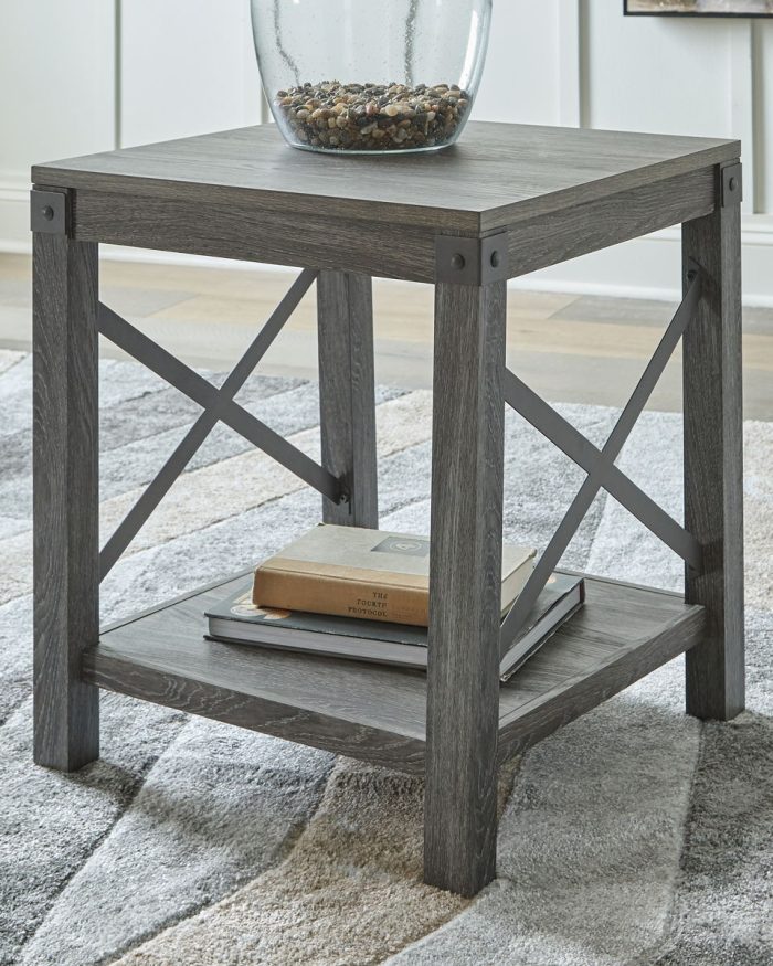 Freedan - Grayish Brown - Square End Table - Image 2