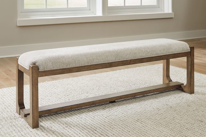 Cabalynn - Oatmeal / Light Brown - Large Uph Dining Room Bench - Image 2