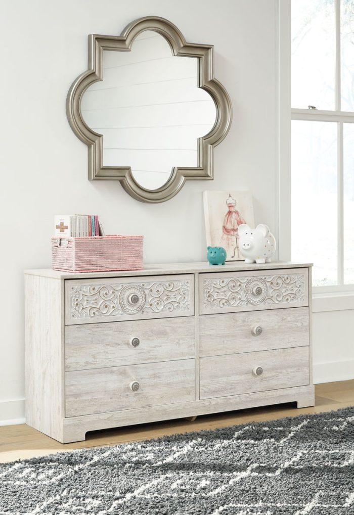 Paxberry - Whitewash - Six Drawer Dresser - Weatherworn - Image 4