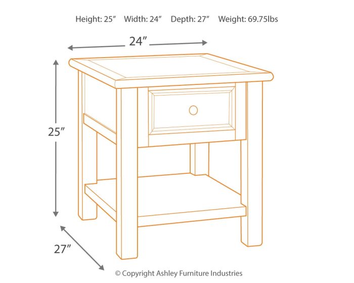 Bolanburg - White / Brown / Beige - Rectangular End Table - Image 2