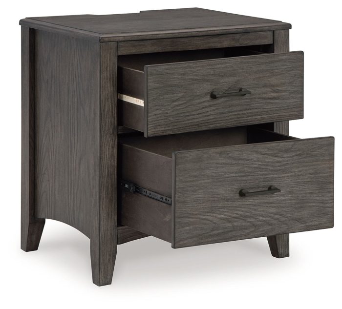 Montillan - Grayish Brown - Two Drawer Night Stand - Image 4
