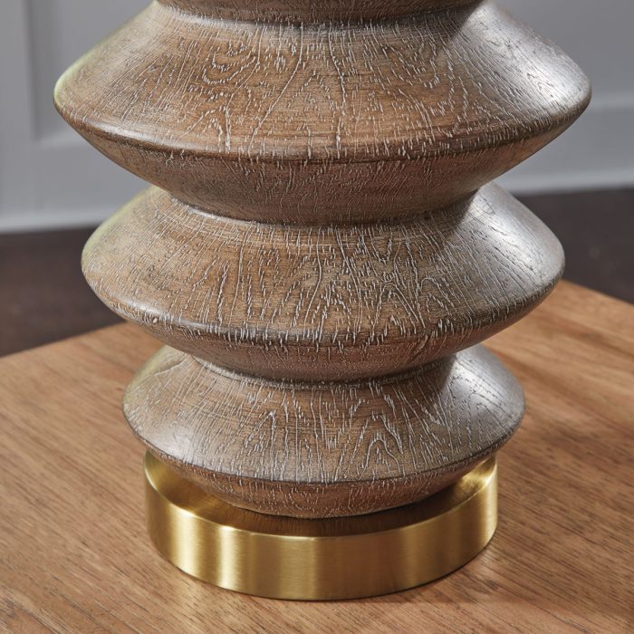 Jyllyard - Brown / Gold Finish - Poly Table Lamp - Image 3