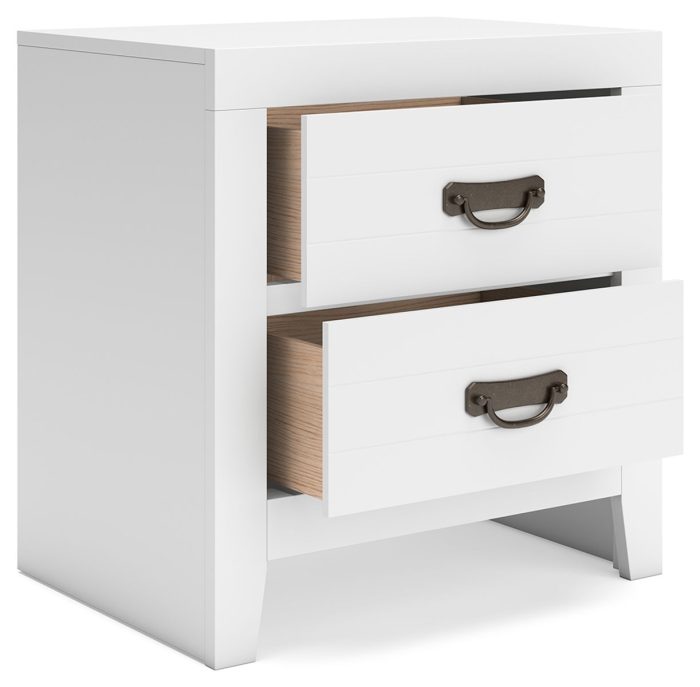 Binterglen - White - Two Drawer Night Stand - Image 3