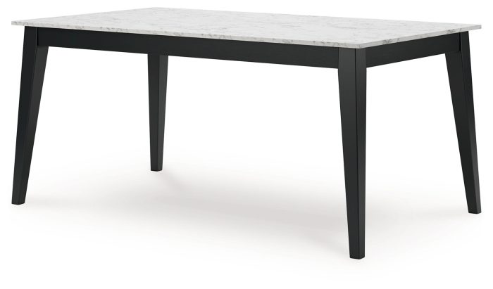 Jettaya - Black / White - Rectangular Dining Room Table - Image 2