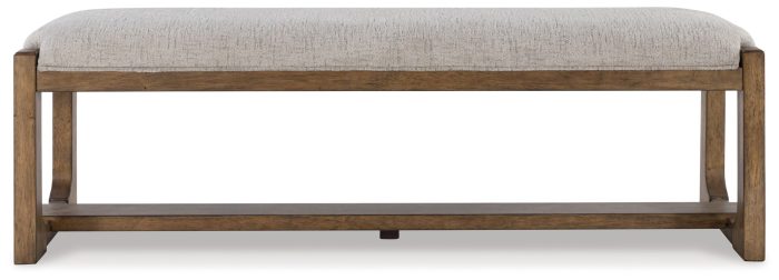 Cabalynn - Oatmeal / Light Brown - Large Uph Dining Room Bench - Image 4