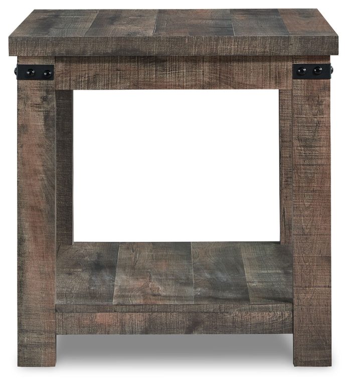 Hollum - Rustic Brown - Square End Table - Image 4