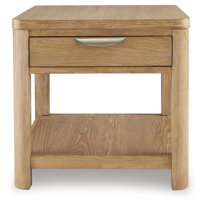 Rencott - Light Brown - Rectangular End Table - Image 3