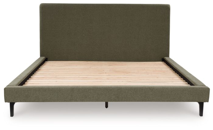 Chirason - Sage Green - California King Upholstered Bed With Roll Slats - Image 4