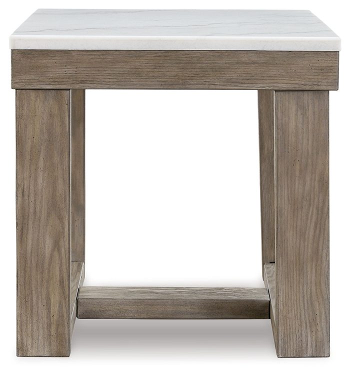 Loyaska - Brown / Ivory - Square End Table - Image 2