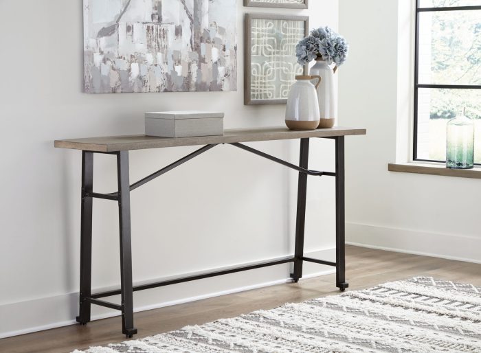 Lesterton - Light Brown / Black - Long Counter Table - Image 2