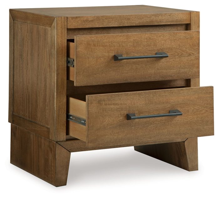 Sherbana - Light Brown - Two Drawer Night Stand - Image 3