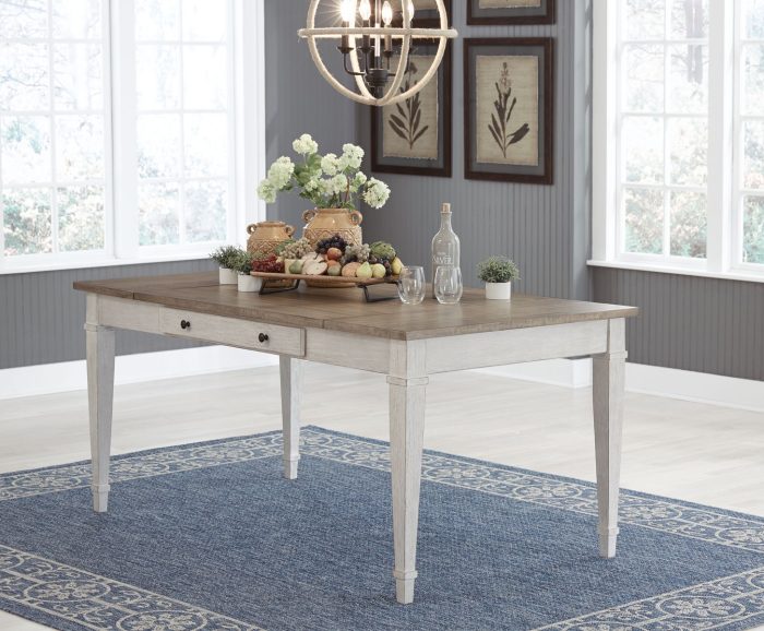 Skempton - White - RECT DRM Table w/Storage - Image 3