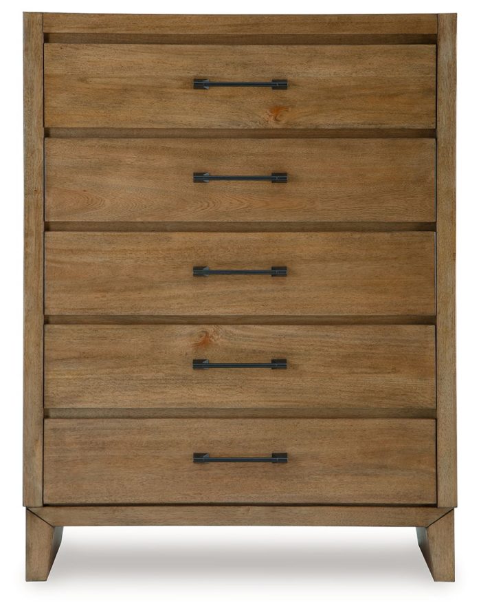 Sherbana - Light Brown - Five Drawer Chest - Image 3