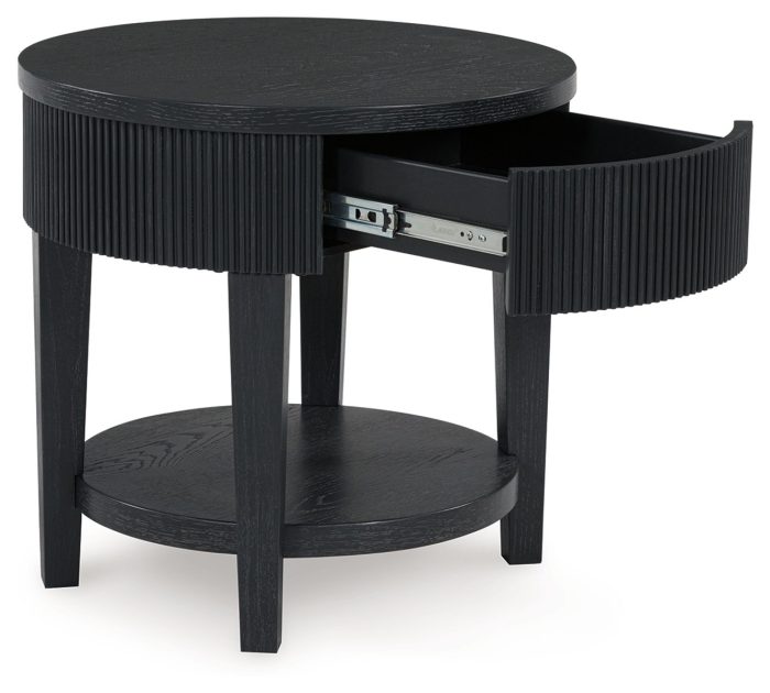 Marstream - Black - Round End Table - Image 3