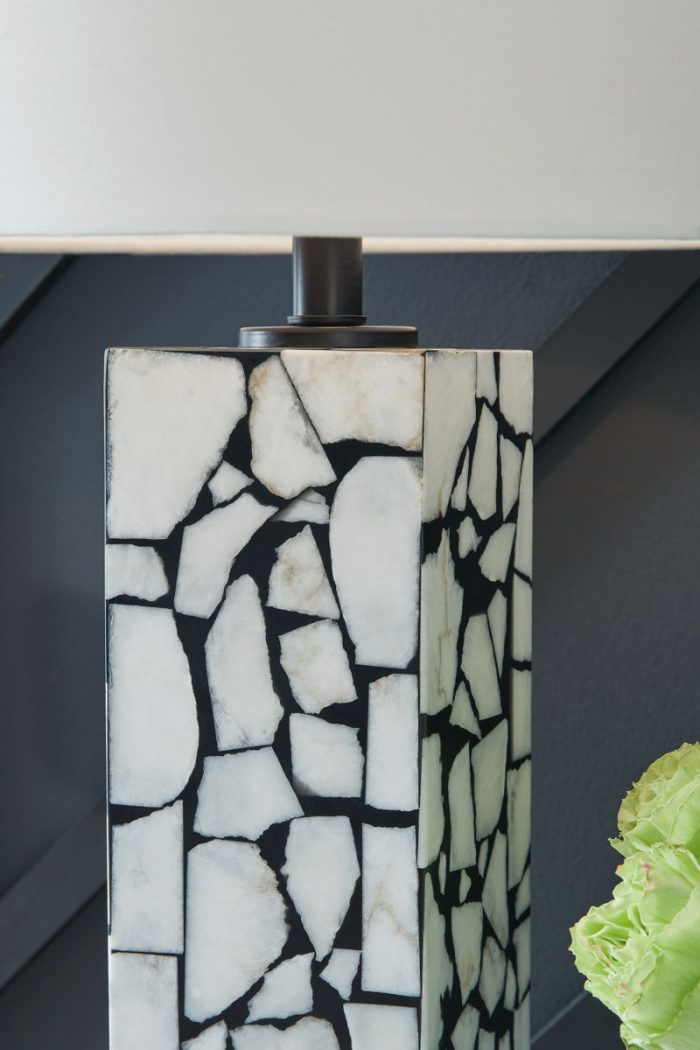 Macaria - White / Black - Marble Table Lamp - Image 2